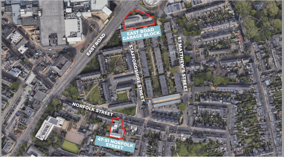 The proposals for East Road will see the redevelopment of the site to provide up to 40 new residential units designed to high sustainability standards